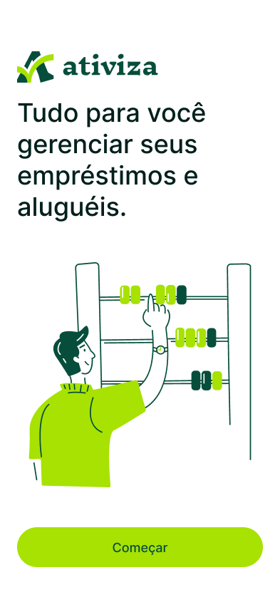 Splash screen Ativiza - aplicativo para microinvestidores